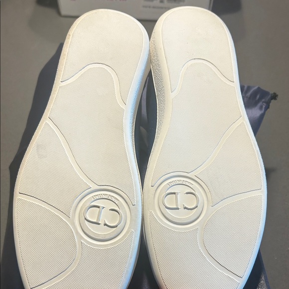 Dior Men's Sky Blue and White Sneakers - Picture 3 of 3